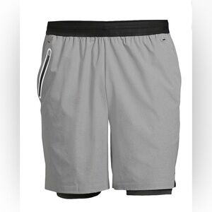 NWT - Athlux Men's 2-in-1 Performance Stretch Woven Short with Mesh Liner